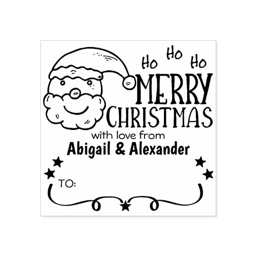 Persoonlijke kerstmis rubberstempel (Afrduk)