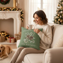 Persoonlijke Kerstmis Sage Green dennenblad groen