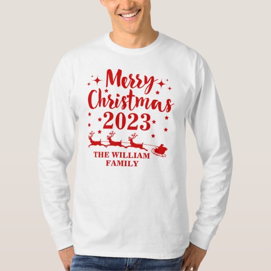 Persoonlijke kerstmis t-shirt (Voorkant)