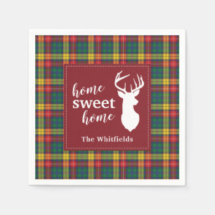 Persoonlijke Kerstmis Tartan Clan Buchanan Plaid Servet
