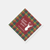 Persoonlijke Kerstmis Tartan Clan Buchanan Plaid Servet (Hoek)