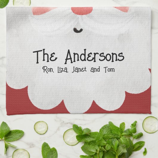 Persoonlijke kerstmis theedoek (Gevouwen)
