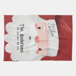 Persoonlijke kerstmis theedoek