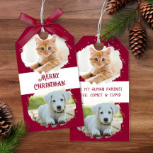 Persoonlijke Kerstmis Twee Foto's Rood voor Huisdi