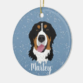 Persoonlijke kerstmis van Bernese Mountain Dog Keramisch Ornament (Links)