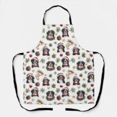 Persoonlijke kerstmis van Bernese Mountain Dog Schort (Voorkant)