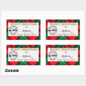 Persoonlijke Kerstmis van de kerstman Rechthoekige Sticker (Vel)