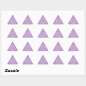 Persoonlijke Kerstmis van Kerstman Lilac Sticker (Vel)