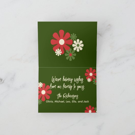 Persoonlijke kerstmis voor de restauratie van een  bedankkaart (Binnen)