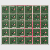 Persoonlijke Kerstmis voor Golfers Cadeaupapier (Vlak)