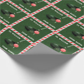 Persoonlijke Kerstmis voor Golfers Cadeaupapier (Hoek)
