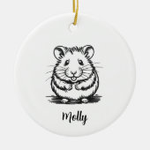 Persoonlijke Kerstmis voor Hamster Keramisch Ornament (Voorkant)