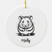 Persoonlijke Kerstmis voor Hamster Keramisch Ornament (Achterkant)