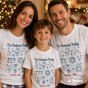 Persoonlijke Kerstmis voor het gezin T-shirt