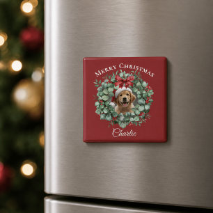 Persoonlijke Kerstmis voor huisdieren met krans en Magneet