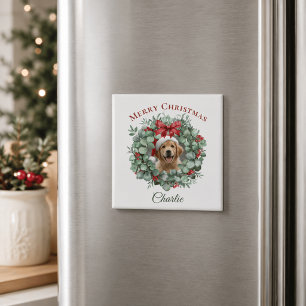 Persoonlijke Kerstmis voor huisdieren met krans en Magneet