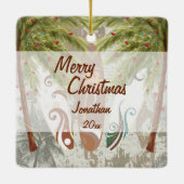 Persoonlijke kerstmis voor Kerstmis met Kerstmis e Keramisch Ornament (Achterkant)