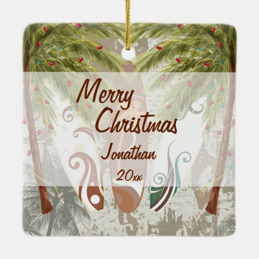 Persoonlijke kerstmis voor Kerstmis met Kerstmis e Keramisch Ornament (Achterkant)