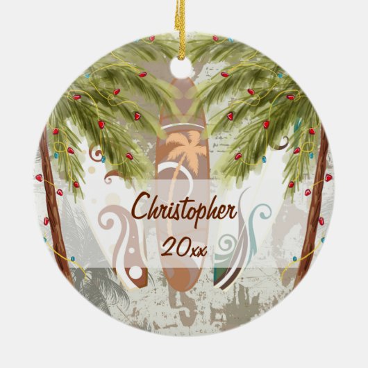 Persoonlijke kerstmis voor Kerstmis met Kerstmis e Keramisch Ornament (Achterkant)