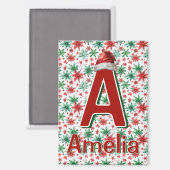 Persoonlijke Kerstmis voor kinderen Magneet (Voorkant / Achterkant)