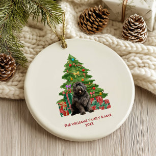 Persoonlijke Kerstmis voor Newfoundlander Keramisch Ornament