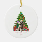 Persoonlijke Kerstmis voor Poodles Keramisch Ornament (Voorkant)