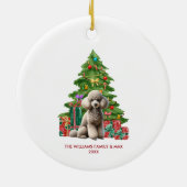 Persoonlijke Kerstmis voor Poodles Keramisch Ornament (Achterkant)