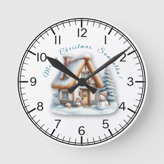 Persoonlijke Kerstmis Wandklok (Voorkant)