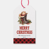 Persoonlijke Kerstmis Wild West-label met eigen na Cadeaulabel (Achterkant)