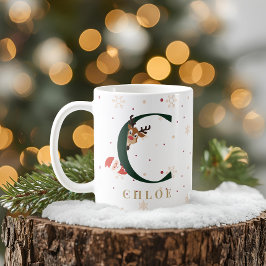Persoonlijke Kerstmonogram C Mok