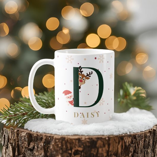 Persoonlijke Kerstmonogram D Mok
