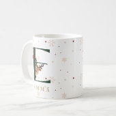 Persoonlijke Kerstmonogram E Mok (Voorkant links)