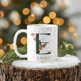 Persoonlijke Kerstmonogram E Mok
