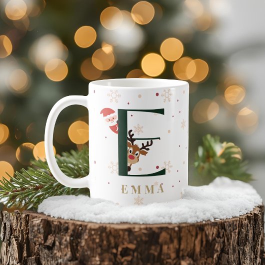Persoonlijke Kerstmonogram E Mok