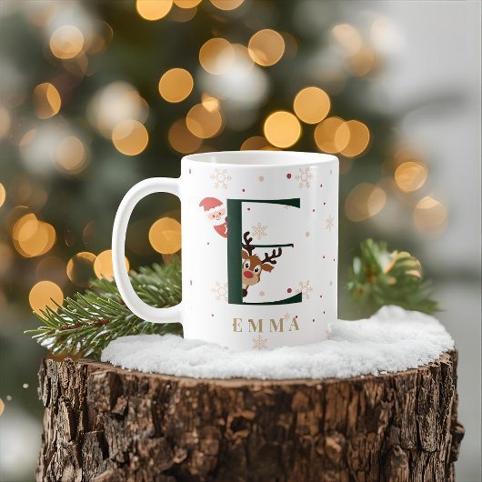 Persoonlijke Kerstmonogram E Mok