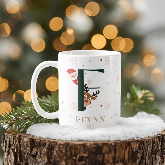 Persoonlijke Kerstmonogram F Mok