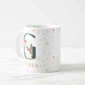 Persoonlijke Kerstmonogram G Mok (Voorkant links)