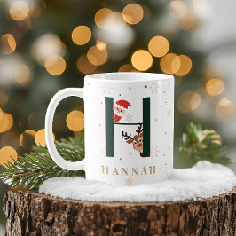 Persoonlijke Kerstmonogram H Mok