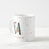 Persoonlijke Kerstmonogram M Mok (Voorkant links)