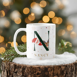 Persoonlijke Kerstmonogram N Mok