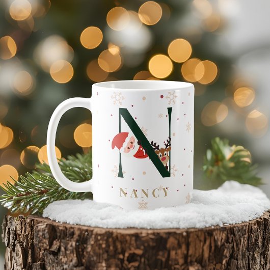 Persoonlijke Kerstmonogram N Mok