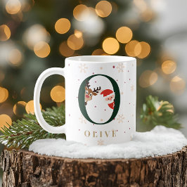 Persoonlijke Kerstmonogram O Mok
