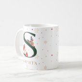 Persoonlijke Kerstmonogram S Mok (Voorkant links)