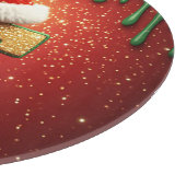 Persoonlijke Kerstmonogram T met Santa-hoed Snijplank (Hoek)