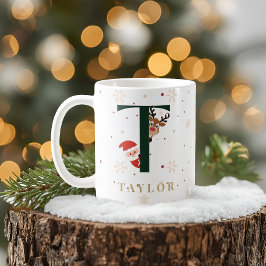 Persoonlijke Kerstmonogram T Mok