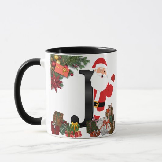 Persoonlijke Kerstmonogrammok Mok (Links)
