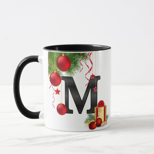 Persoonlijke Kerstmonogrammok Mok (Links)