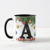 Persoonlijke Kerstmonogrammok Mok (Links)