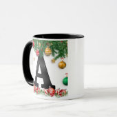 Persoonlijke Kerstmonogrammok Mok (Voorkant links)