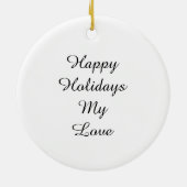 Persoonlijke Kerstmonogramornament Keramisch Ornament (Achterkant)